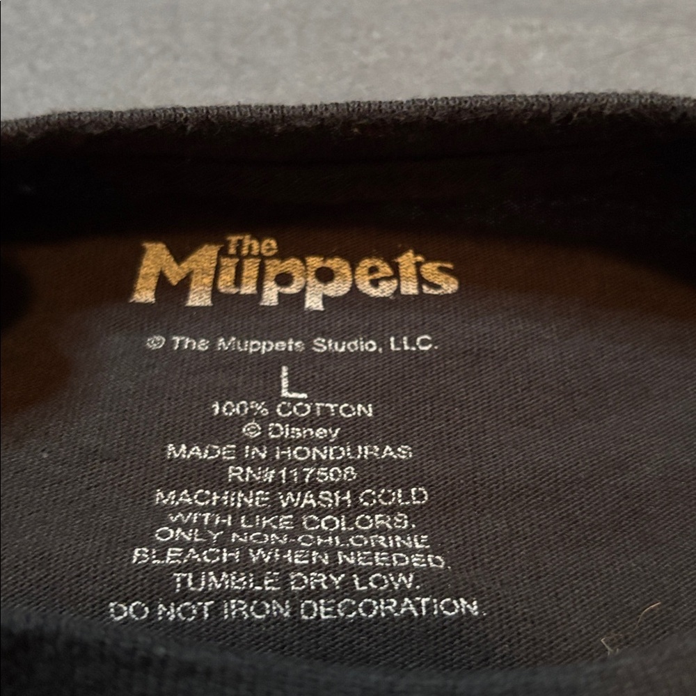Disney Muppets Animal Neon Face Graphic Tee Black Size Large - Picture 6 of 7